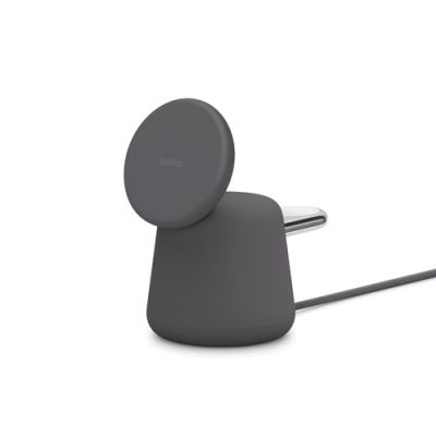 Belkin WIZ020VFH36 Ladegerät für Mobilgeräte Kopfhörer, Smartphone, Smartwatch Anthrazit USB Kabelloses Aufladen Schnellladung Drinnen