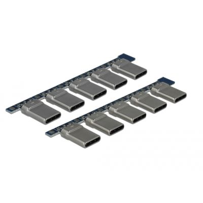 DeLOCK 65966 Drahtverbinder USB 2.0 Type-C Silber