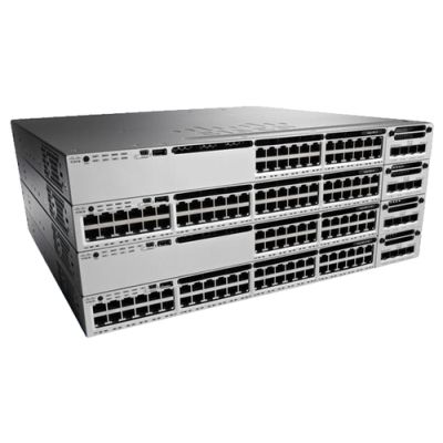 Cisco Catalyst WS-C3850-24P-E Netzwerk-Switch Managed Power over Ethernet (PoE) Schwarz, Grau