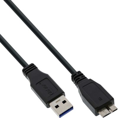 InLine USB 3.2 Gen.1 Kabel, A an Micro B, schwarz, 2m