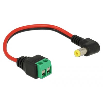 DeLOCK 85715 Stromkabel Schwarz, Rot 0,15 m 2-polige Klemmleiste