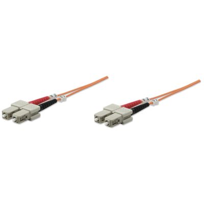 Intellinet Glasfaser LWL-Anschlusskabel, Duplex, Multimode, SC/SC, 62,5/125 µm, OM1, 5 m, orange