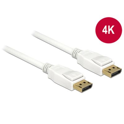 DeLOCK 1m, 2xDisplayPort DisplayPort Weiß