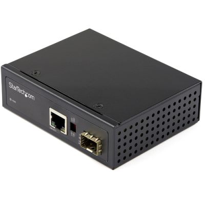 StarTech.com Industrial Media Converter - 1 Gbit/s Medienkonverter LWL Kupfer - Singlemode-/Multimode Glasfaser auf Kupfer Netzwerk - 12-56 V DC - IP-30/-40°C bis 75°C