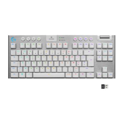 Logitech G G915 TKL Tastatur RF Wireless + Bluetooth QWERTY Englisch Weiß