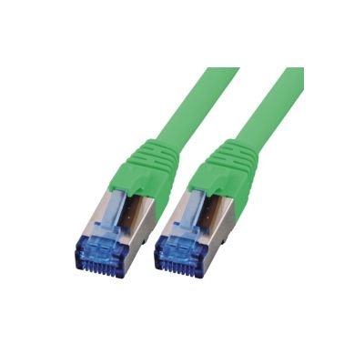 M-Cab CAT6A Netzwerkkabel S-FTP, superflex, LSZH, grün, 0.25m
