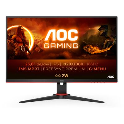 AOC G2 24G2SPAE/BK LED display 60,5 cm (23.8") 1920 x 1080 Pixel Full HD Schwarz, Rot