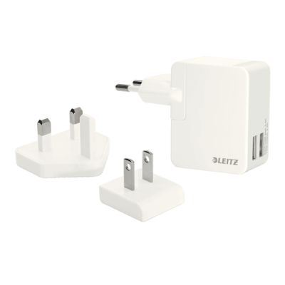 Leitz Complete 2x USB Reise-Netzteil Ladegerät, 12W