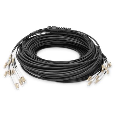Digitus Vorkonfektionierte Glasfaser Universal Breakout Kabel, Multimode OM4, 12 Fasern, LC/UPC - LC/UPC