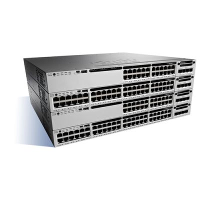 Cisco Catalyst WS-C3850-24XU-S Netzwerk-Switch Managed 10G Ethernet (100/1000/10000) Schwarz, Grau
