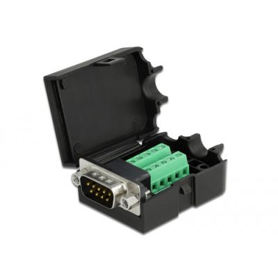 DeLOCK 66264 Drahtverbinder Sub-D 9, 10 Pin Terminalblock Schwarz