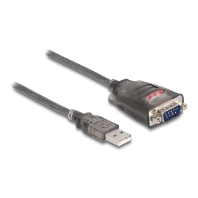 DeLOCK 61548 Serien-Kabel Schwarz, Transparent 3 m USB Typ-A RS-232