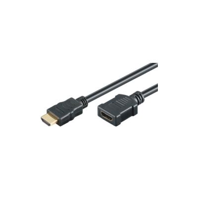 M-Cab HDMI Hi-Speed Verlängerungskabel w/E, 4K/60Hz, 0.5m, schwarz