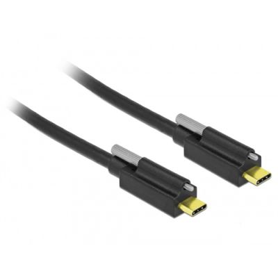 DeLOCK 84138 USB Kabel 2 m USB 3.2 Gen 2 (3.1 Gen 2) USB C Schwarz