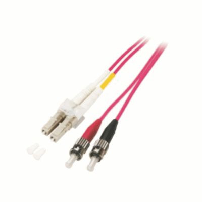 M-Cab LWL Duplex Jumper LC/ST 50/125µ, 2m, OM4, LSZH, violett