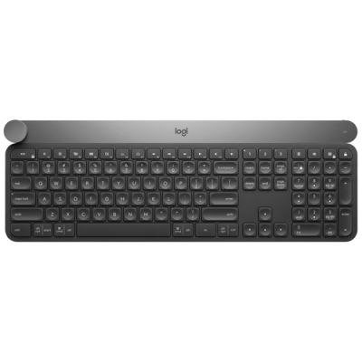 Logitech Craft Advanced keyboard with creative input dial Tastatur RF Wireless + Bluetooth QWERTY Italienisch Schwarz, Grau