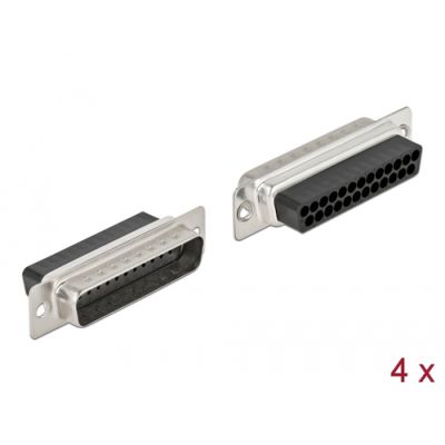 DeLOCK 66710 Drahtverbinder D-Sub 25 pin Schwarz, Silber