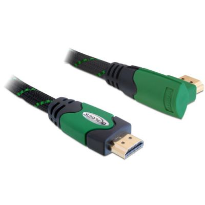 DeLOCK 1m High Speed HDMI 1.4 HDMI-Kabel HDMI Typ A (Standard) Schwarz, Grün