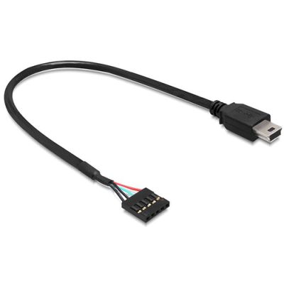 DeLOCK 83170 USB Kabel 0,3 m USB 2.0 Mini-USB B Schwarz