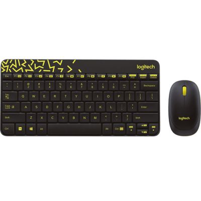Logitech MK240 Nano Wireless Keyboard and Mouse Combo Tastatur Maus enthalten RF Wireless Russisch Schwarz