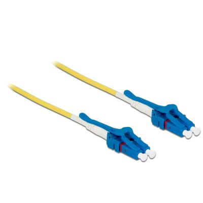 DeLOCK 85083 Glasfaserkabel 1 m LC OS2 Gelb