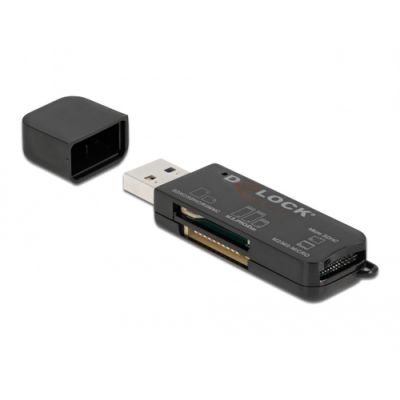 DeLOCK 91757 Kartenleser USB 3.2 Gen 1 (3.1 Gen 1) Type-A Schwarz