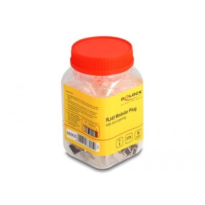 DeLOCK 66905 Drahtverbinder RJ-45 Metallisch, Transparent