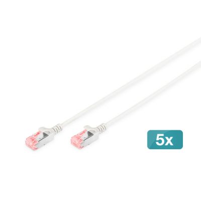 Digitus CAT 6 U/FTP Slim Patchkabel, 5 Stück