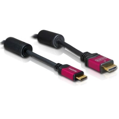DeLOCK HDMI 1.3b to HDMI Mini Cable 3.0m HDMI-Kabel 3 m HDMI Typ A (Standard) HDMI Type C (Mini) Schwarz