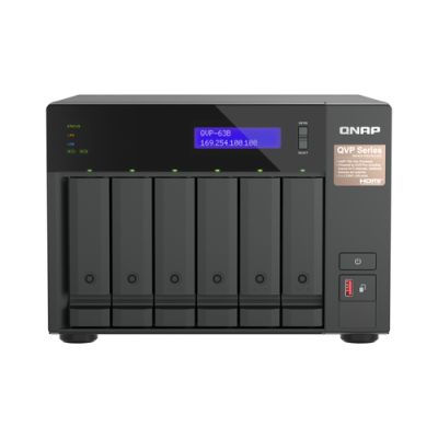 QNAP QVP-63B NAS & Speicherserver Tower Ethernet/LAN Schwarz