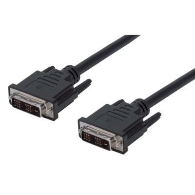 Manhattan DVI-Kabel, DVI-D-Stecker auf DVI-D-Stecker, Single Link, 1,8 m, schwarz
