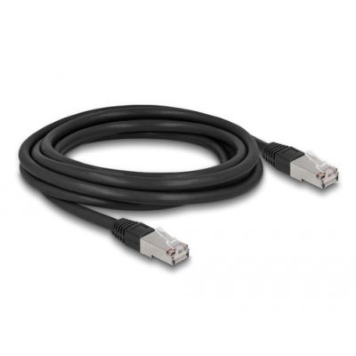 DeLOCK 80128 Netzwerkkabel Schwarz 3 m Cat6a S/FTP (S-STP)