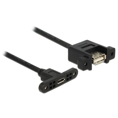 DeLOCK 1m, USB2.0 Micro-B/USB2.0-A USB Kabel USB A Micro-USB B Schwarz