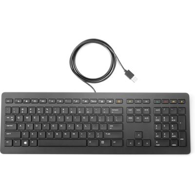 HP Z9N38AA Tastatur USB QWERTY Schwarz