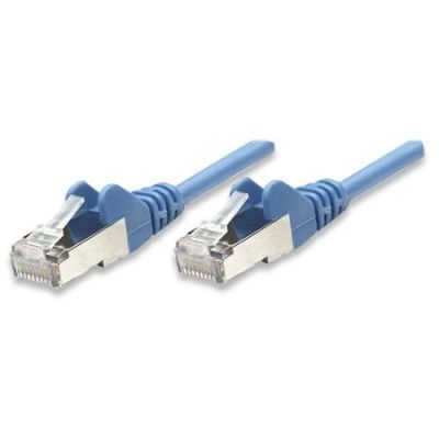 Intellinet Netzwerkkabel, Cat5e, SF/UTP, CCA, Cat5e-kompatibel, RJ45-Stecker/RJ45-Stecker, 5,0 m, blau