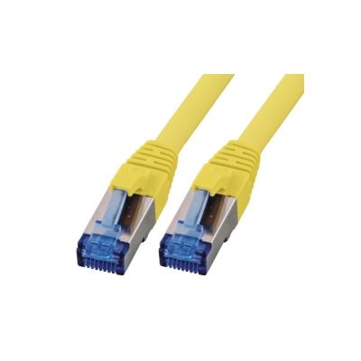 M-Cab CAT6A Netzwerkkabel S-FTP, superflex, LSZH, gelb, 0.50m