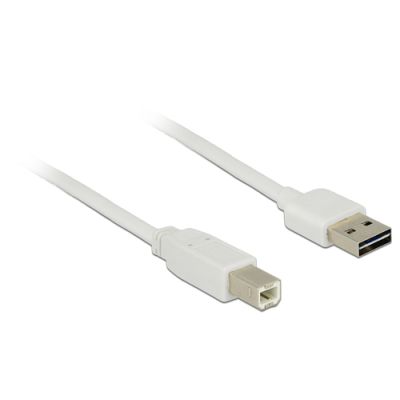 DeLOCK 5m, USB2.0-A/USB2.0-B USB Kabel USB A USB B Weiß