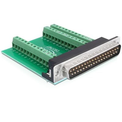 DeLOCK 65320 Drahtverbinder Sub-D 37 Schwarz, Grün, Silber