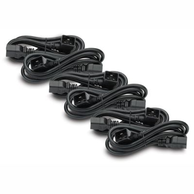 APC Power Cord Kit (6 ea), C19 / C20 (90 degree), 1.8m Schwarz 1,8 m