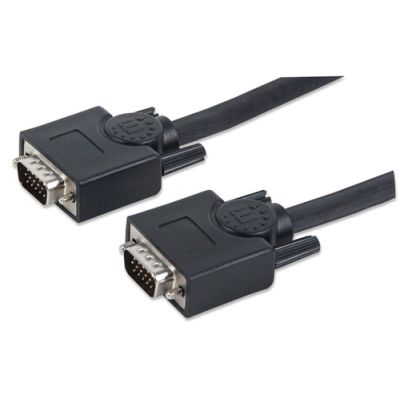 Manhattan SVGA Monitorkabel, HD15 Stecker auf HD15 Stecker, 20 m, schwarz