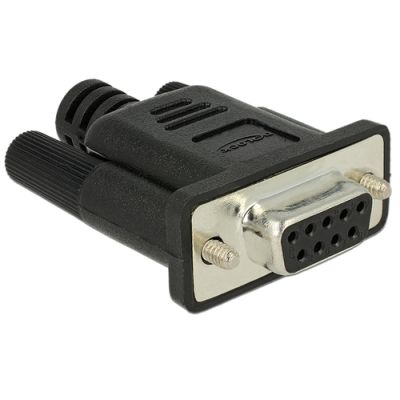 DeLOCK 65843 Drahtverbinder RS-232 DB9 Schwarz, Silber