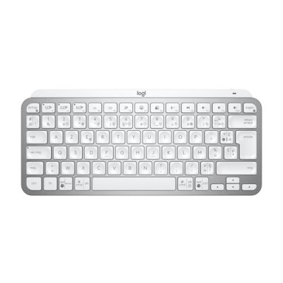 Logitech MX Keys Mini for Business Tastatur RF Wireless + Bluetooth AZERTY Französisch Aluminium, Weiß