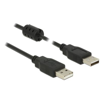 DeLOCK 1m, 2xUSB 2.0-A USB Kabel USB 2.0 USB A Schwarz