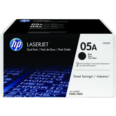 HP 05A 2er-Pack Schwarz Original LaserJet Tonerkartuschen