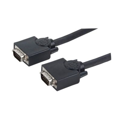 Manhattan SVGA Monitorkabel, HD15 Stecker auf HD15 Stecker, 15 m, schwarz