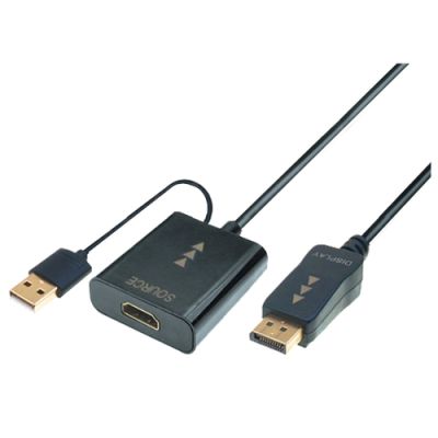 M-Cab 6060012 Videokabel-Adapter 0,3 m HDMI + USB DisplayPort Schwarz