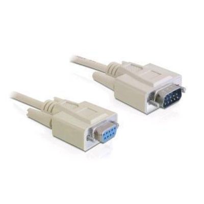 DeLOCK RS-232, 10m Serien-Kabel Beige DB-9