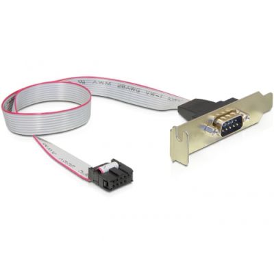 DeLOCK 89300 Serien-Kabel Grau 0,4 m DB9 9-p COM