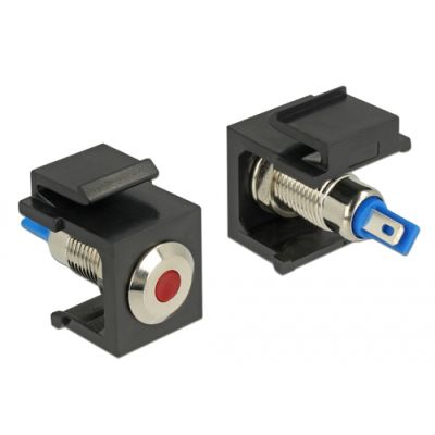 DeLOCK 86464 Drahtverbinder Keystone LED Schwarz, Blau, Rot, Edelstahl