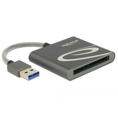 DeLOCK 91525 Kartenleser USB 3.2 Gen 1 (3.1 Gen 1) Grau